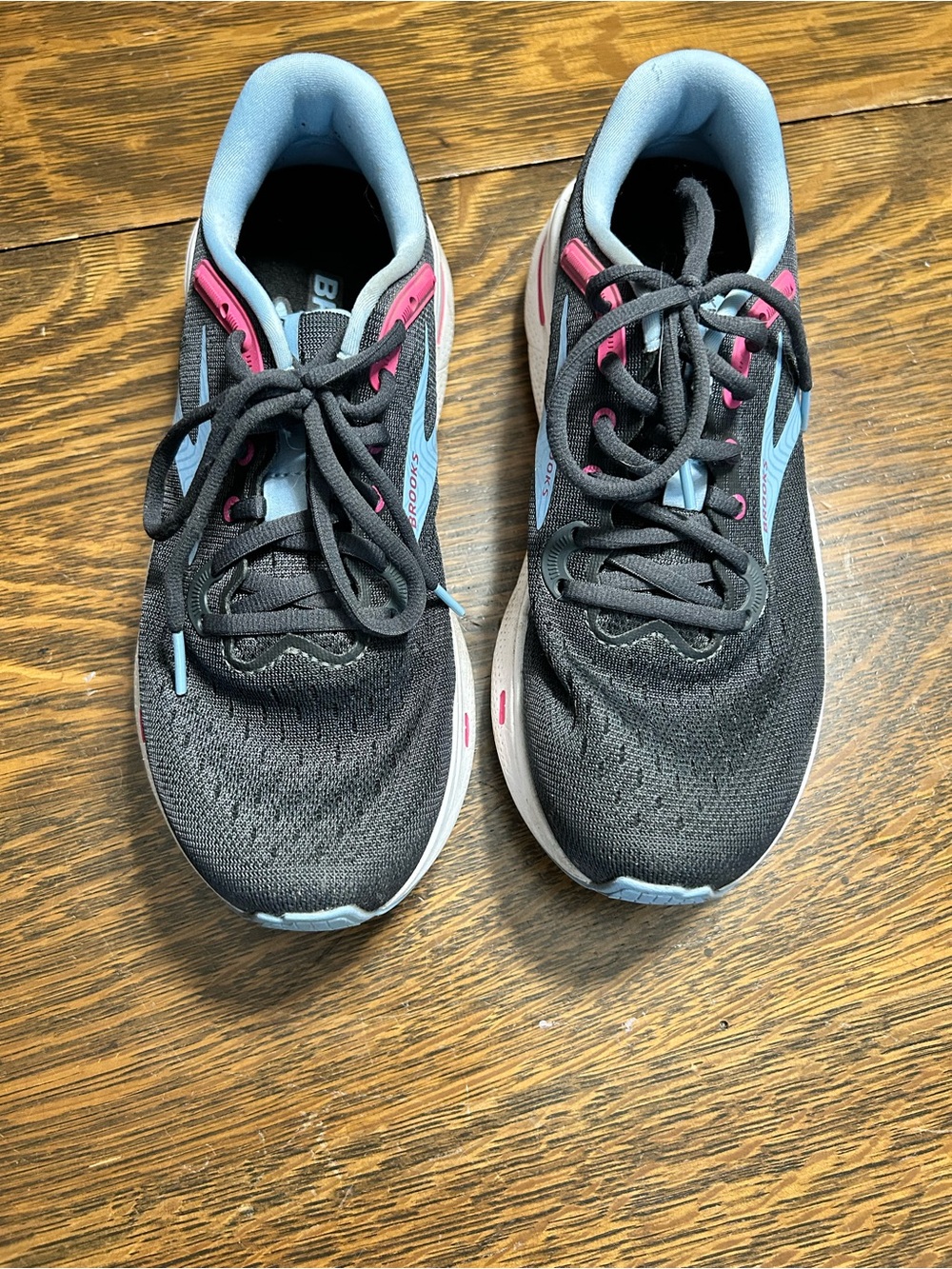 Brooks Ghost Max Women’s Running Shoes Black Pink Blue Size 7 Wide